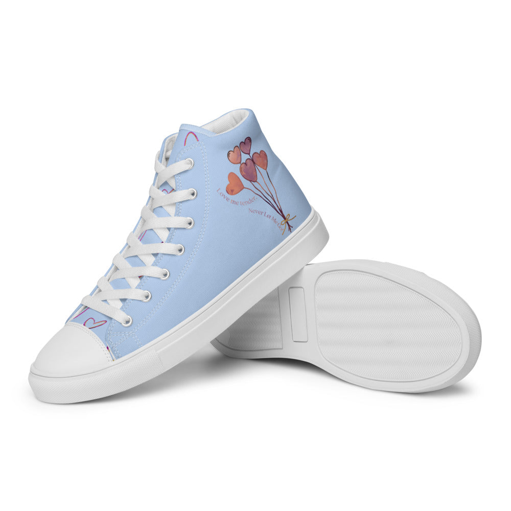Women's Love Me High Top Canvas Shoes - Mod Visions