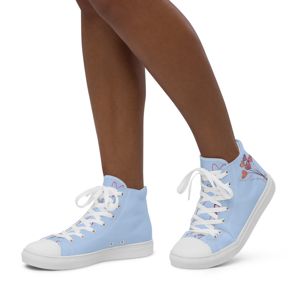 Women's Love Me High Top Canvas Shoes - Mod Visions