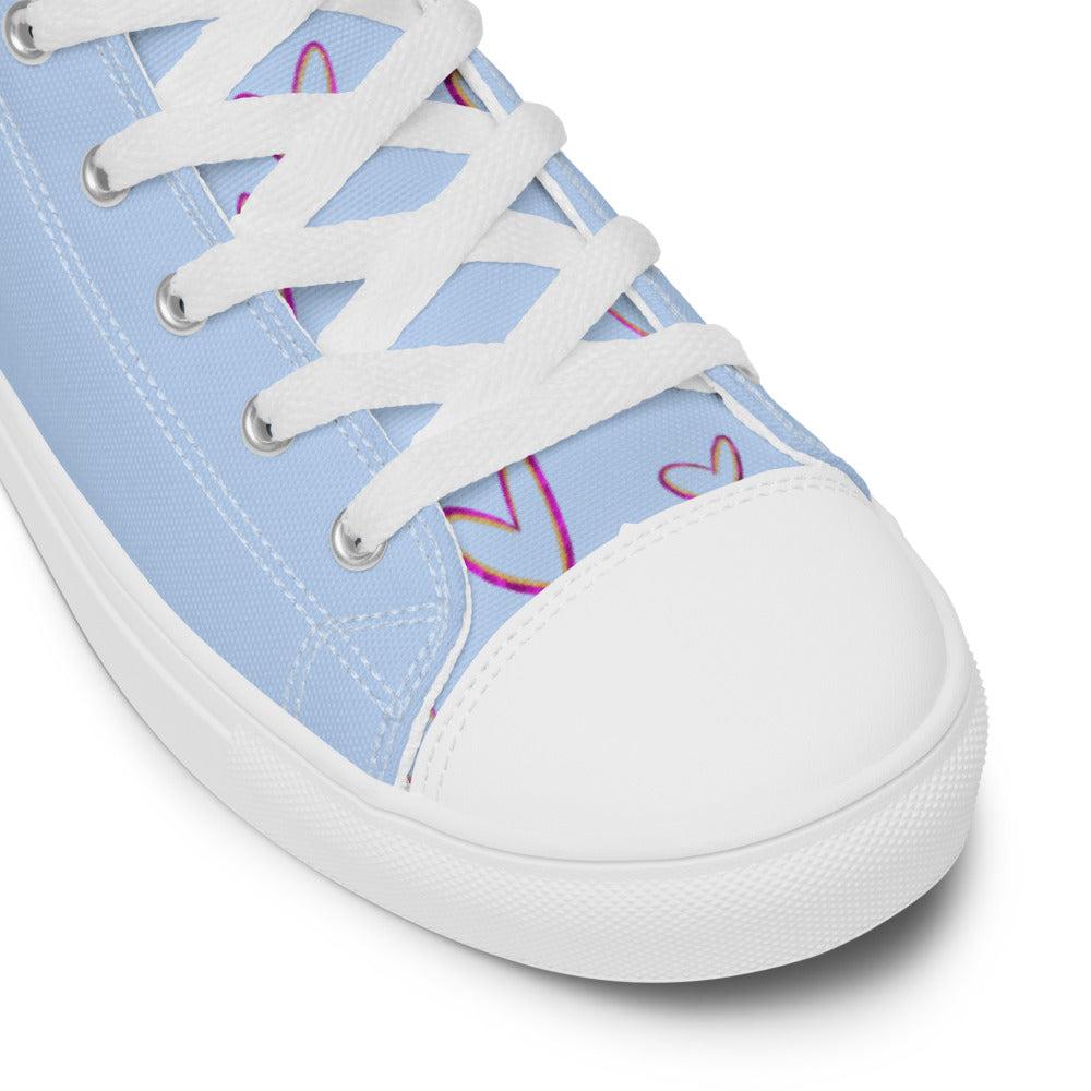 Women's Love Me High Top Canvas Shoes - Mod Visions