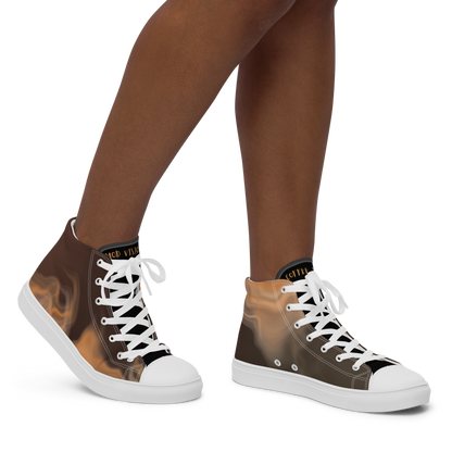 Women’s High Top Coffee Spills Canvas Shoes - Mod Visions