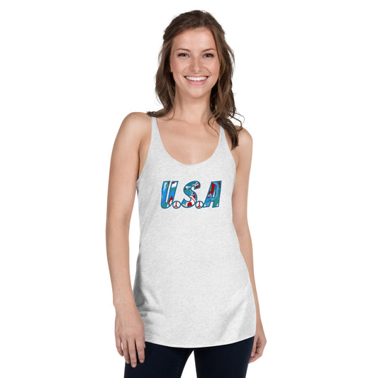 U.S.A Hippie Racerback Tank - Mod Visions
