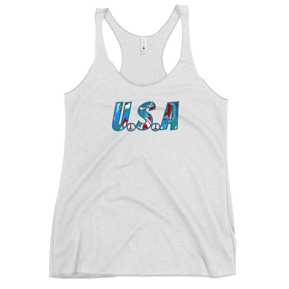 U.S.A Hippie Racerback Tank - Mod Visions