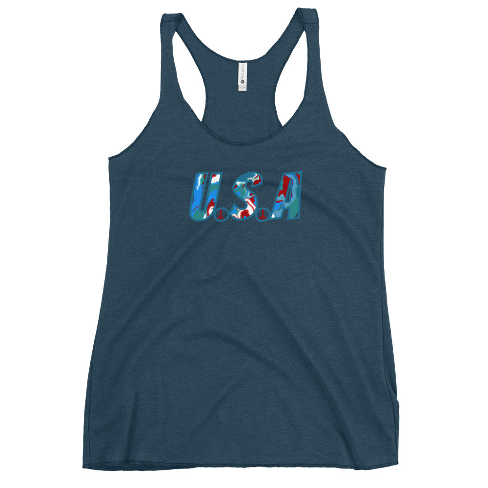 U.S.A Hippie Racerback Tank - Mod Visions