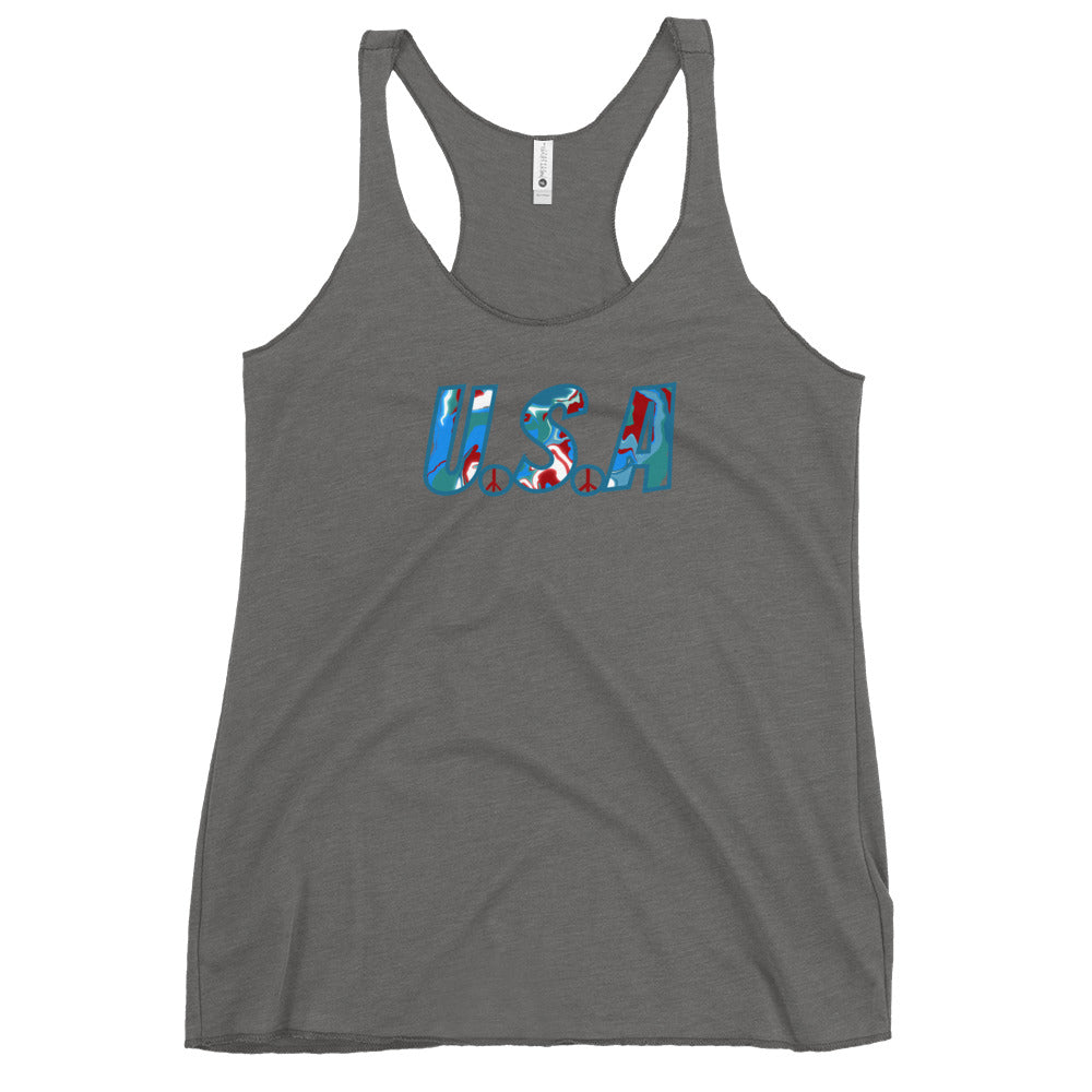 U.S.A Hippie Racerback Tank - Mod Visions