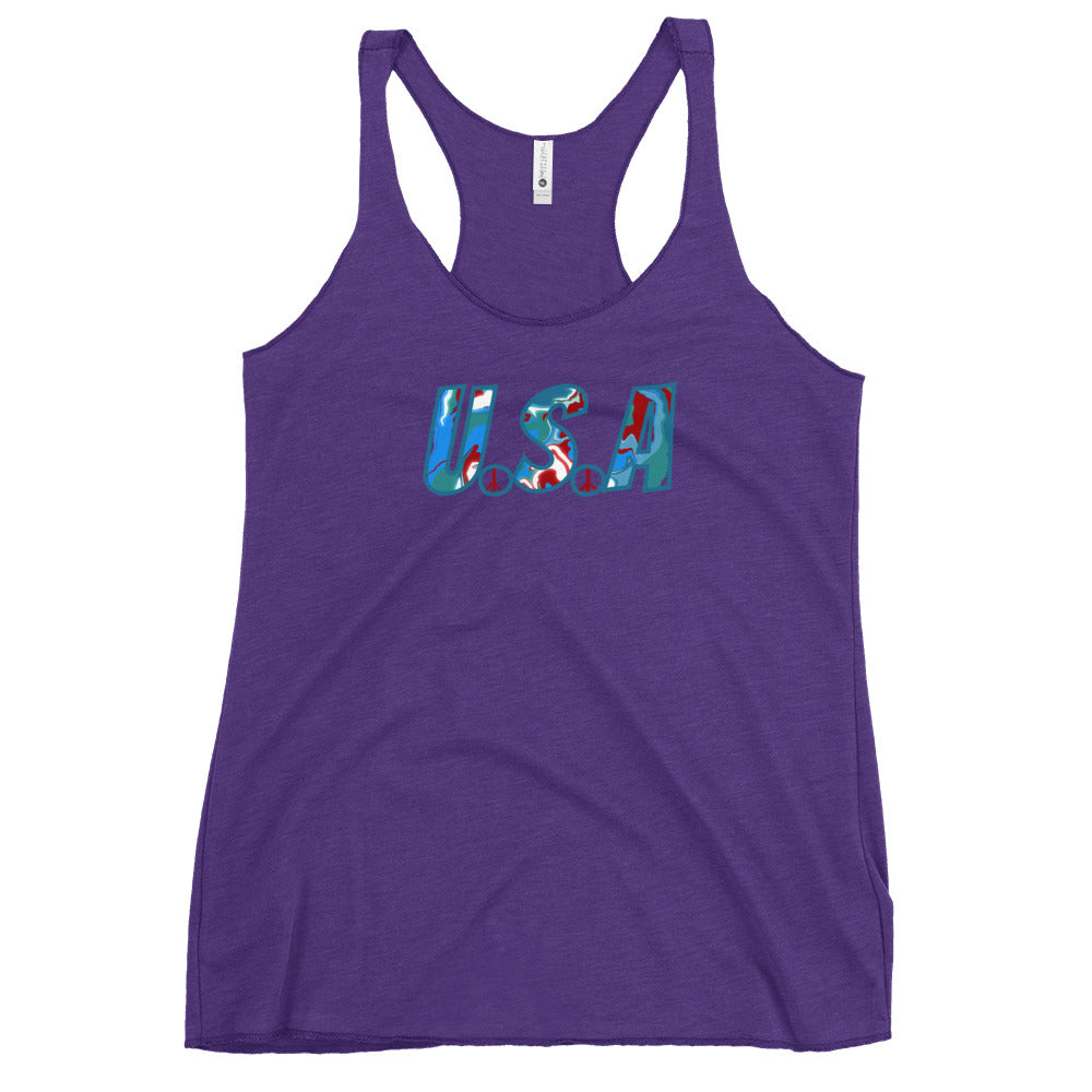 U.S.A Hippie Racerback Tank - Mod Visions