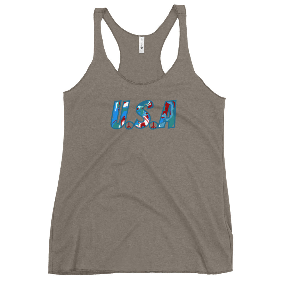 U.S.A Hippie Racerback Tank - Mod Visions