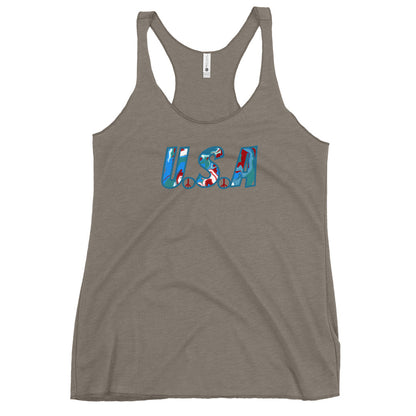 U.S.A Hippie Racerback Tank - Mod Visions