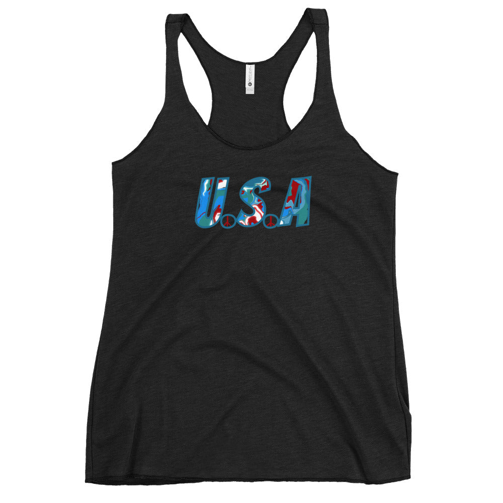 U.S.A Hippie Racerback Tank - Mod Visions