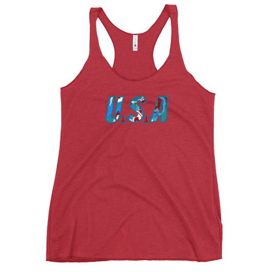 U.S.A Hippie Racerback Tank - Mod Visions