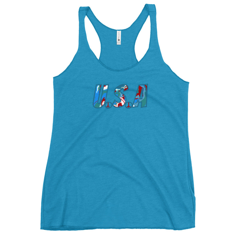 U.S.A Hippie Racerback Tank - Mod Visions